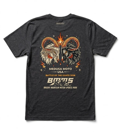 LIMITED RELEASE: Battle of the Goats X Medusa Moto T-Shirt